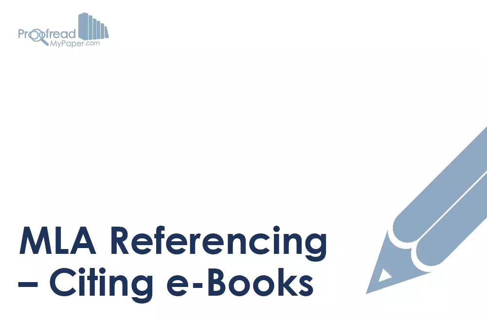 MLA - Citing e-Books