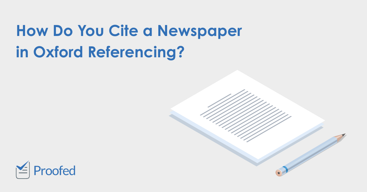 How to Cite a Newspaper in Oxford Referencing