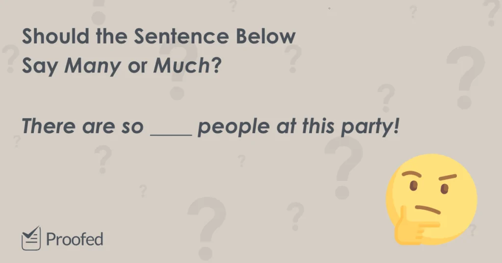 Word Choice Many vs. Much