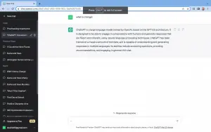 ChatGPT Interface Writing Example