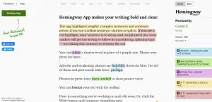 Hemingway App makes your writing bold and clear.